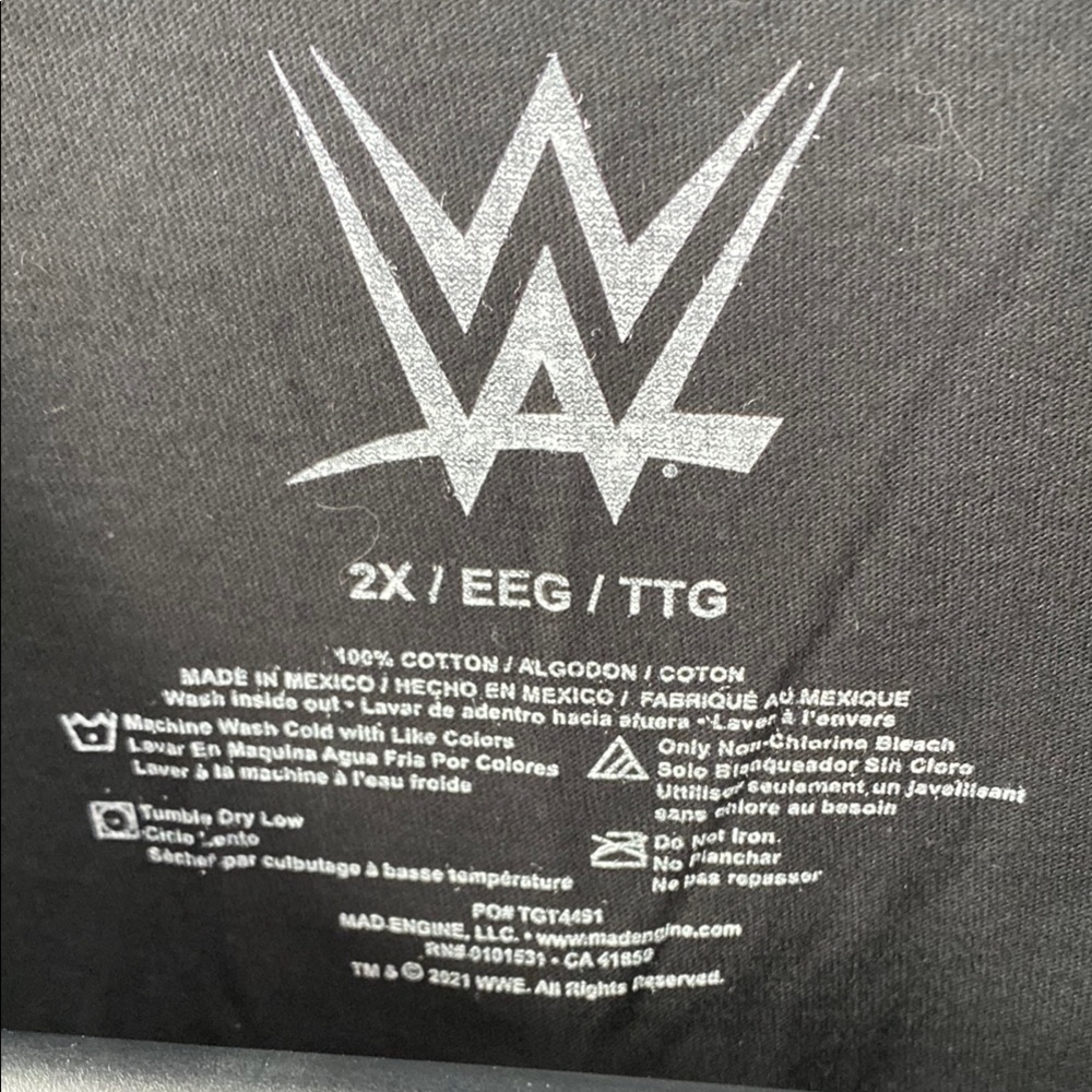 WWE WrestleMania VI Graphic Tee - Black with Neon Artwork - Picture 3 of 5
